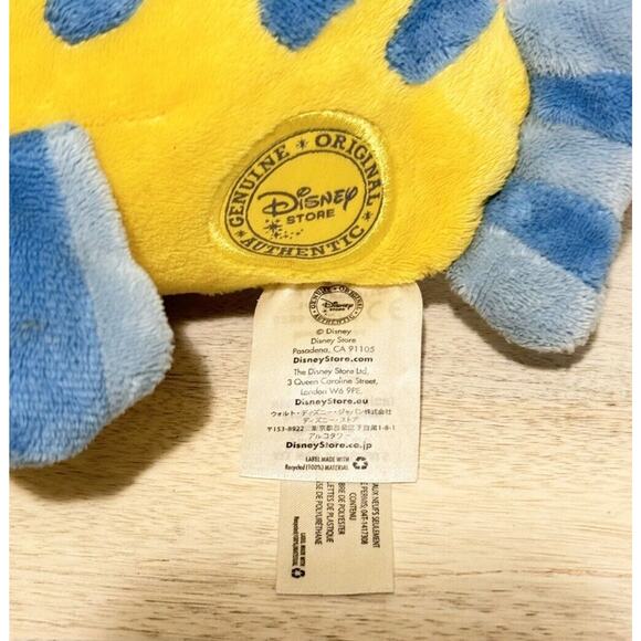 Disney Store Little Mermaid Flounder Plush Stuffed Animal Toy 9” Genuine Stamped - Picture 5 of 5
